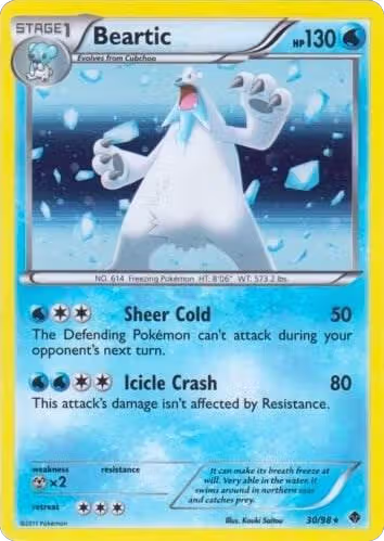 Beartic - 30/98 (Cosmos Holo) (030/098), Blister Exclusives — Pokémon card price