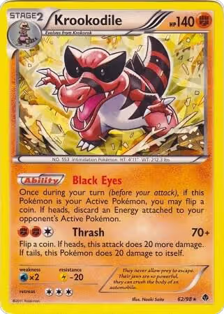 Krookodile - 62/98 (BW Emerging Powers) (062/098), Deck Exclusives — Pokémon card price