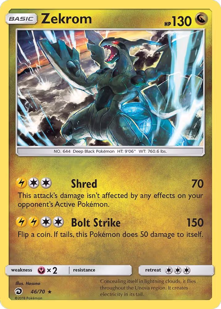Zekrom (46/70), Dragon Majesty — Pokémon card price