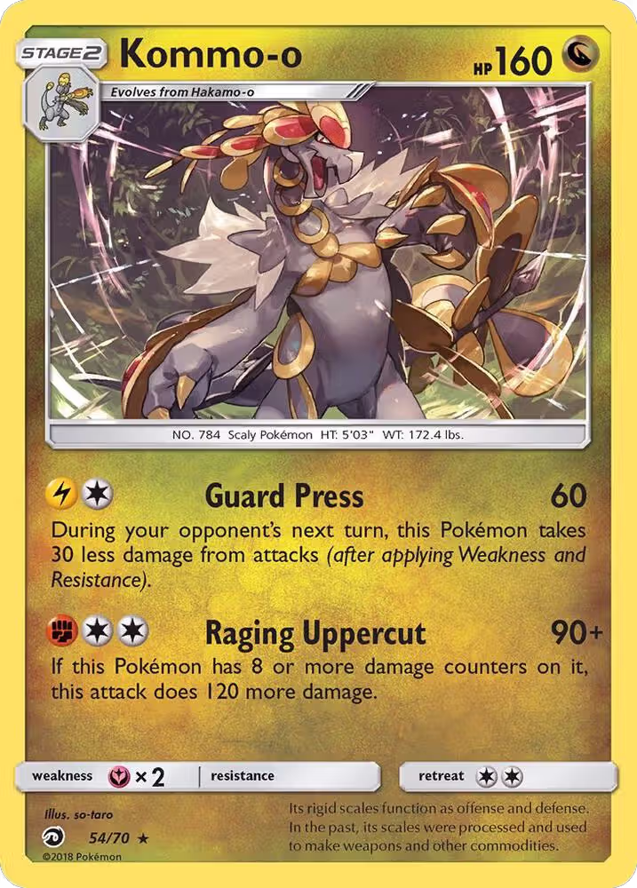 Kommo-o (54/70), Dragon Majesty — Pokémon card price