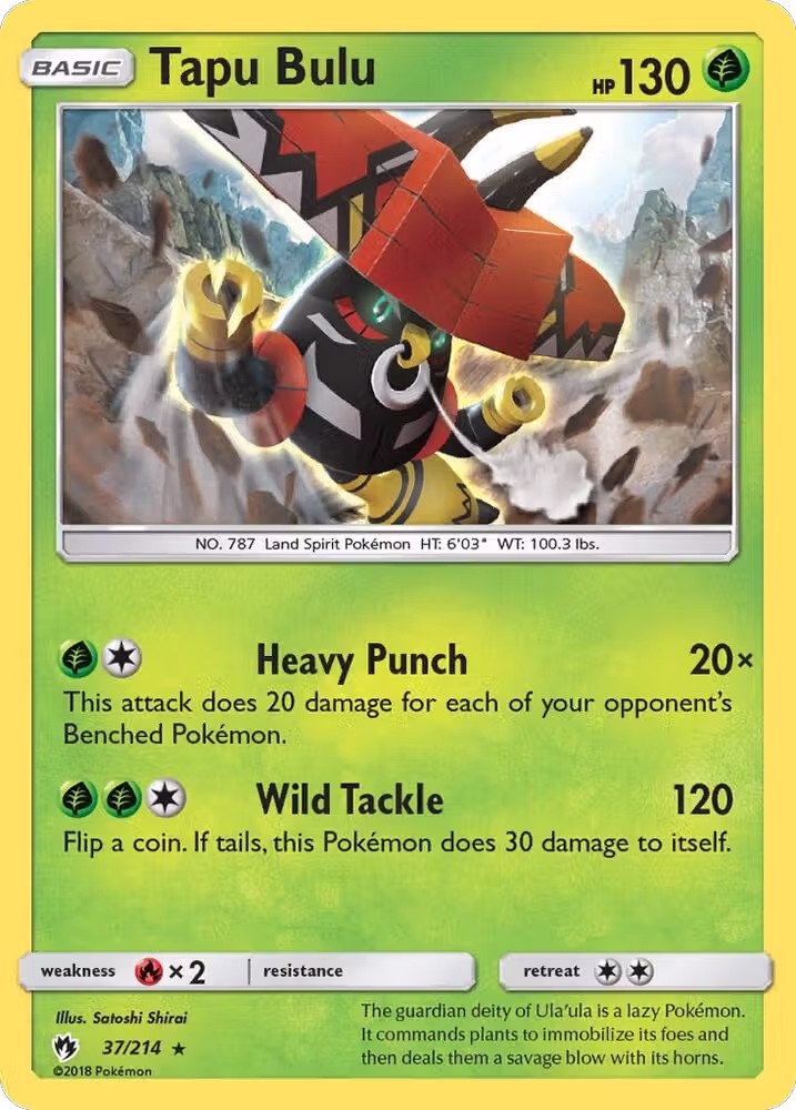 Tapu Bulu (37/214), SM - Lost Thunder — Pokémon card price