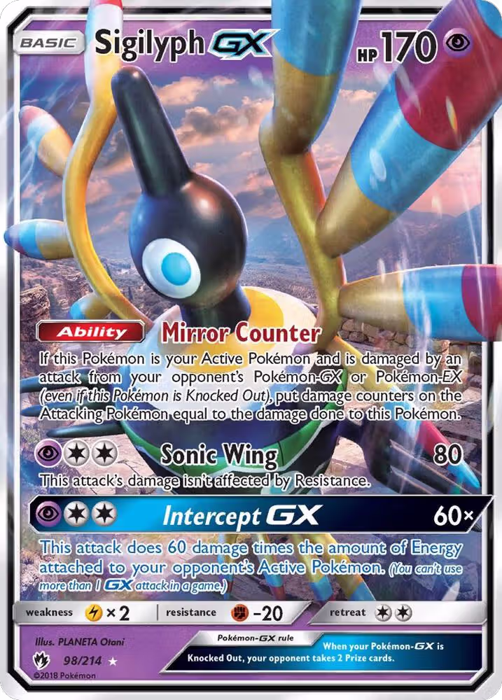 Sigilyph GX (98/214), SM - Lost Thunder — Pokémon card price
