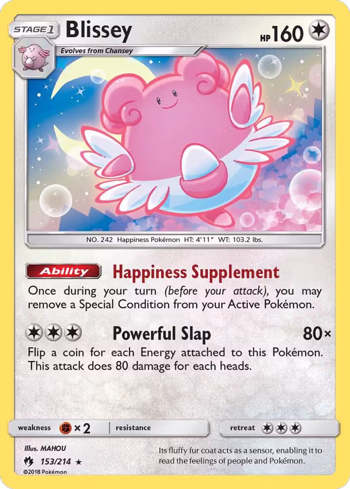 Blissey (153/214), SM - Lost Thunder — Pokémon card price