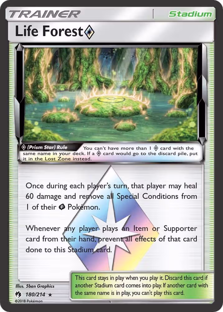 Life Forest Prism Star (180/214), SM - Lost Thunder — Pokémon card price