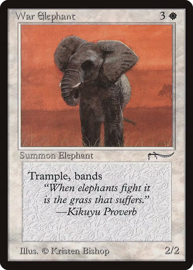 War Elephant (Light), Arabian Nights — Magic card price