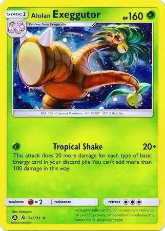 Alolan Exeggutor - 2a/131 (002a/131), Alternate Art Promos — Pokémon card price