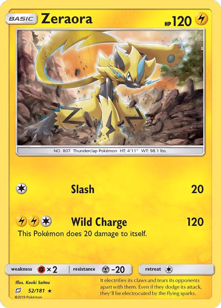 Zeraora (52/181), SM - Team Up — Pokémon card price