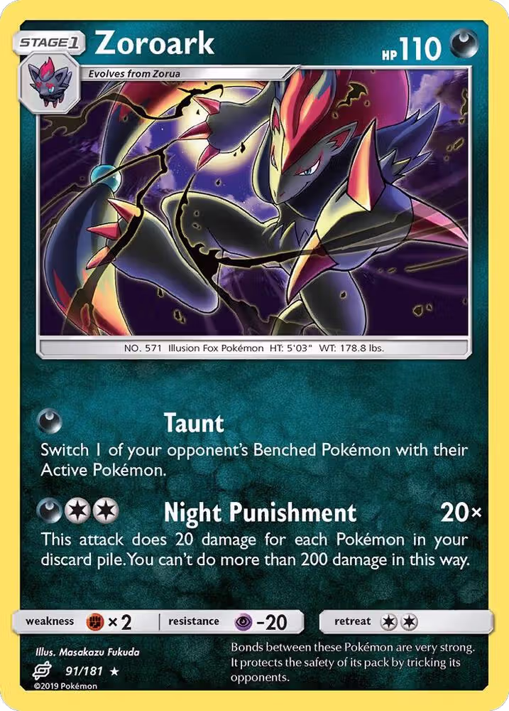 Zoroark (91/181), SM - Team Up — Pokémon card price
