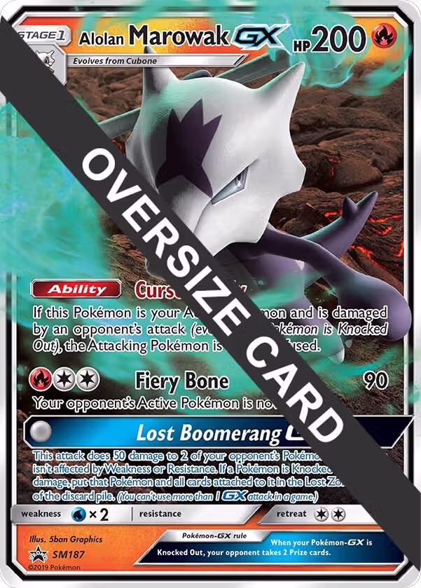 Alolan Marowak GX - SM187 (SM187), Jumbo Cards — Pokémon card price