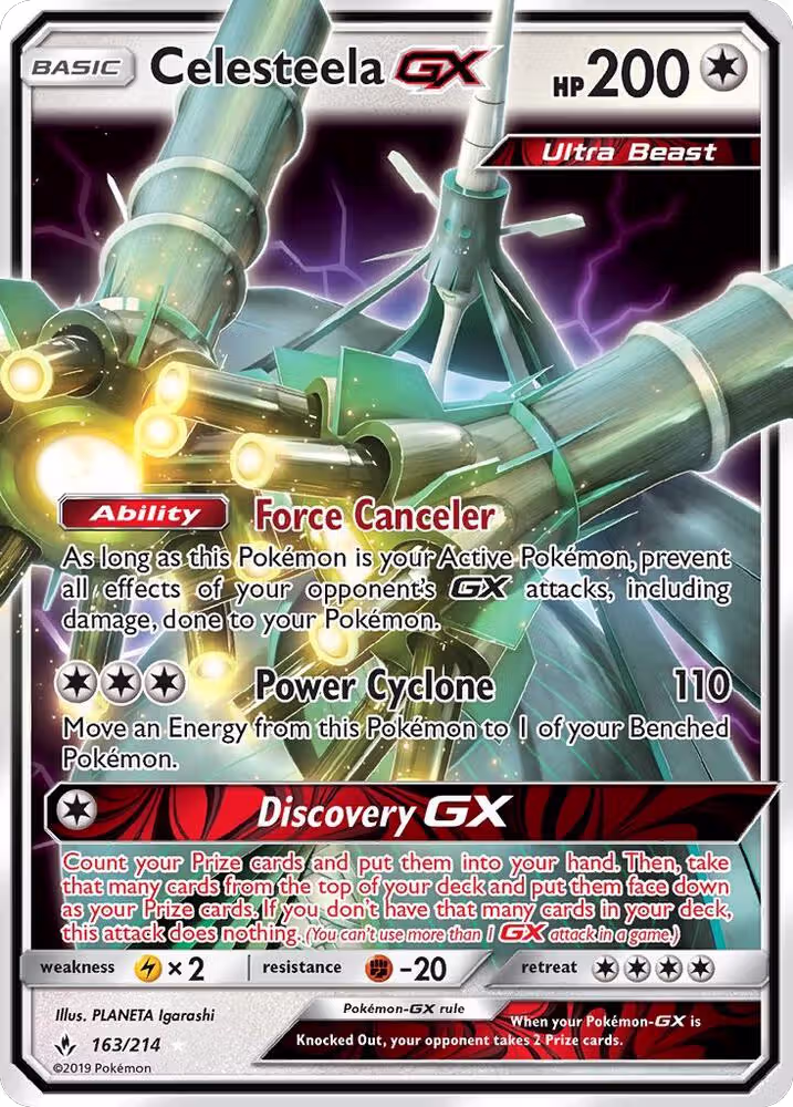 Celesteela GX (163/214), SM - Unbroken Bonds — Pokémon card price