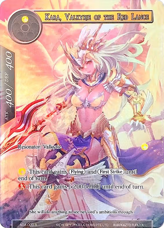Kara, Valkyrie of the Red Lance (Full Art) (AOA-009), Awakening of the Ancients — Force of Will card price