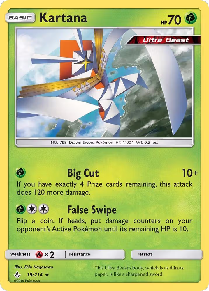 Kartana (19/214), SM - Unbroken Bonds — Pokémon card price
