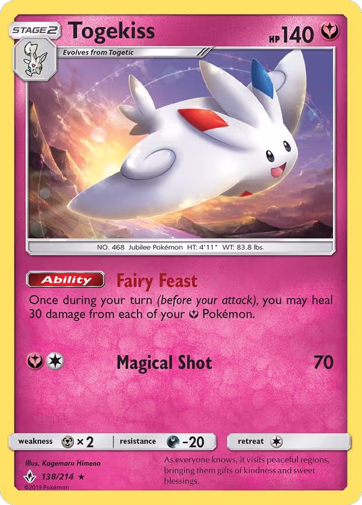Togekiss (138/214), SM - Unbroken Bonds — Pokémon card price