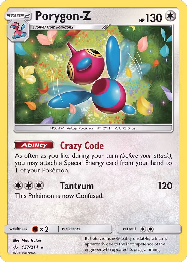 Porygon-Z (157/214), SM - Unbroken Bonds — Pokémon card price