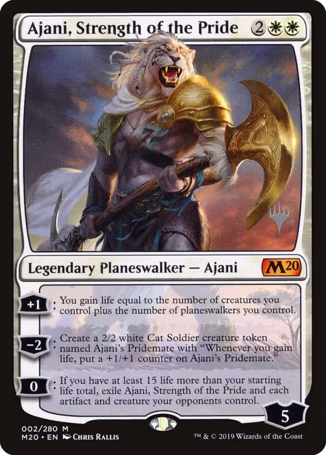 Ajani, Strength of the Pride (2), Promo Pack: Core Set 2020 — Magic card price