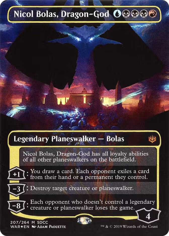 Nicol Bolas, Dragon-God (SDCC 2019 Exclusive) (207), Media Promos — Magic card price