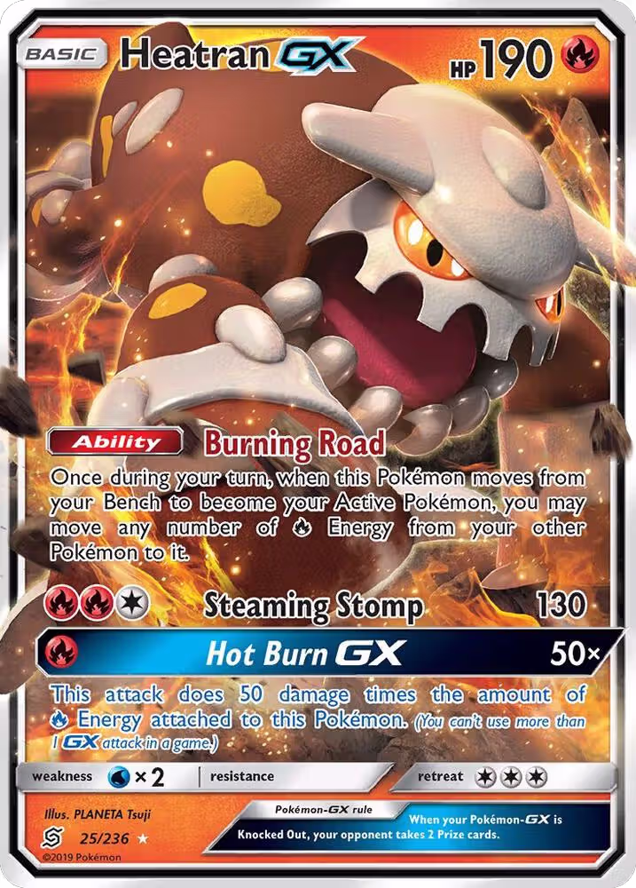 Heatran GX (25/236), SM - Unified Minds — Pokémon card price
