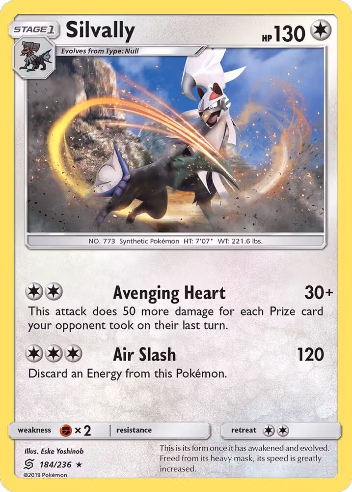 Silvally (184/236), SM - Unified Minds — Pokémon card price