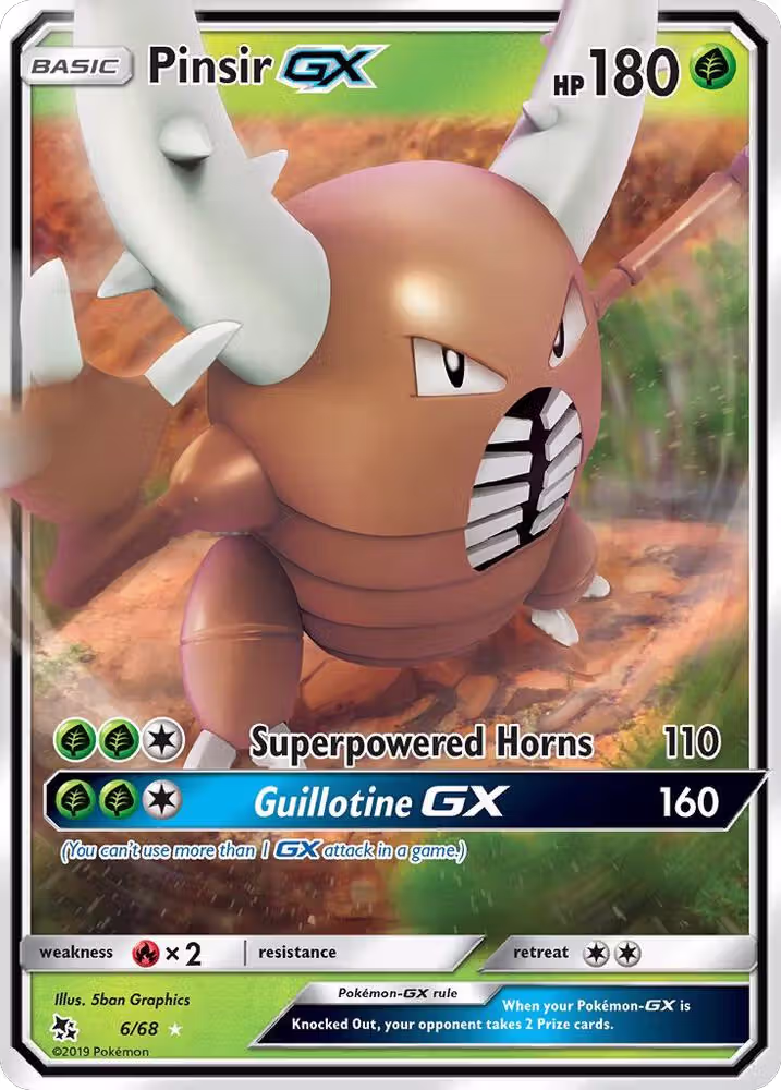 Pinsir GX (6/68), Hidden Fates — Pokémon card price