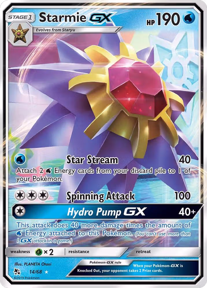 Starmie GX (14/68), Hidden Fates — Pokémon card price
