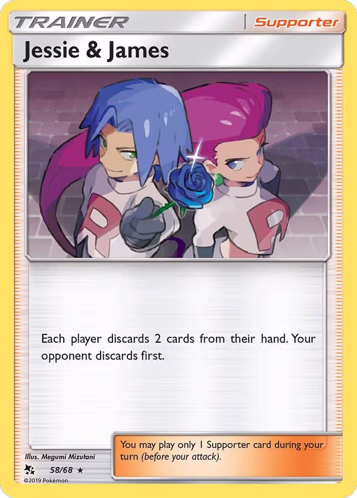 Jessie & James (58/68), Hidden Fates — Pokémon card price