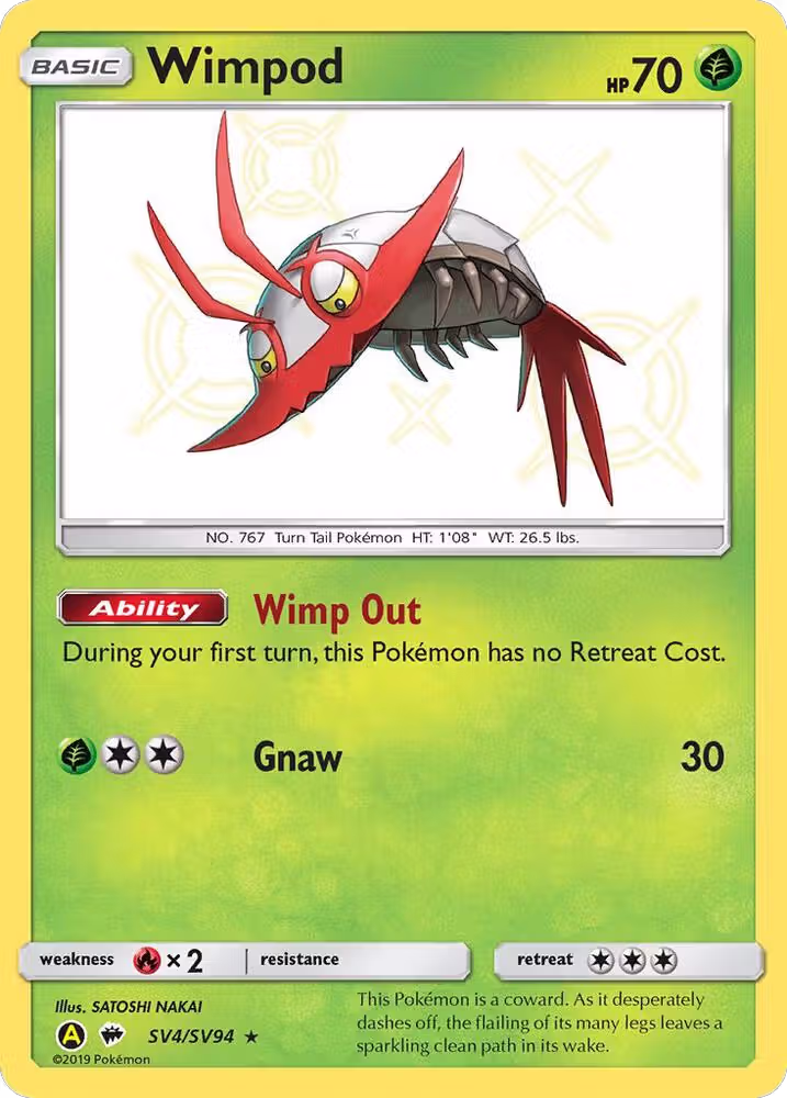 Wimpod (SV4/SV94), Hidden Fates: Shiny Vault — Pokémon card price