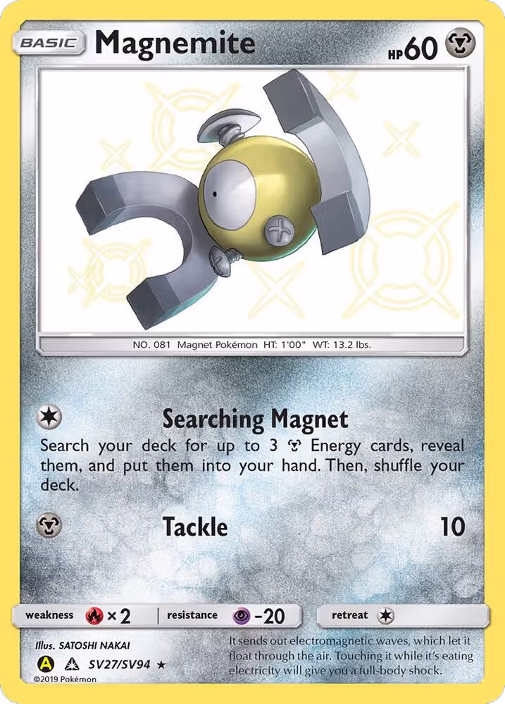 Magnemite (SV27/SV94), Hidden Fates: Shiny Vault — Pokémon card price
