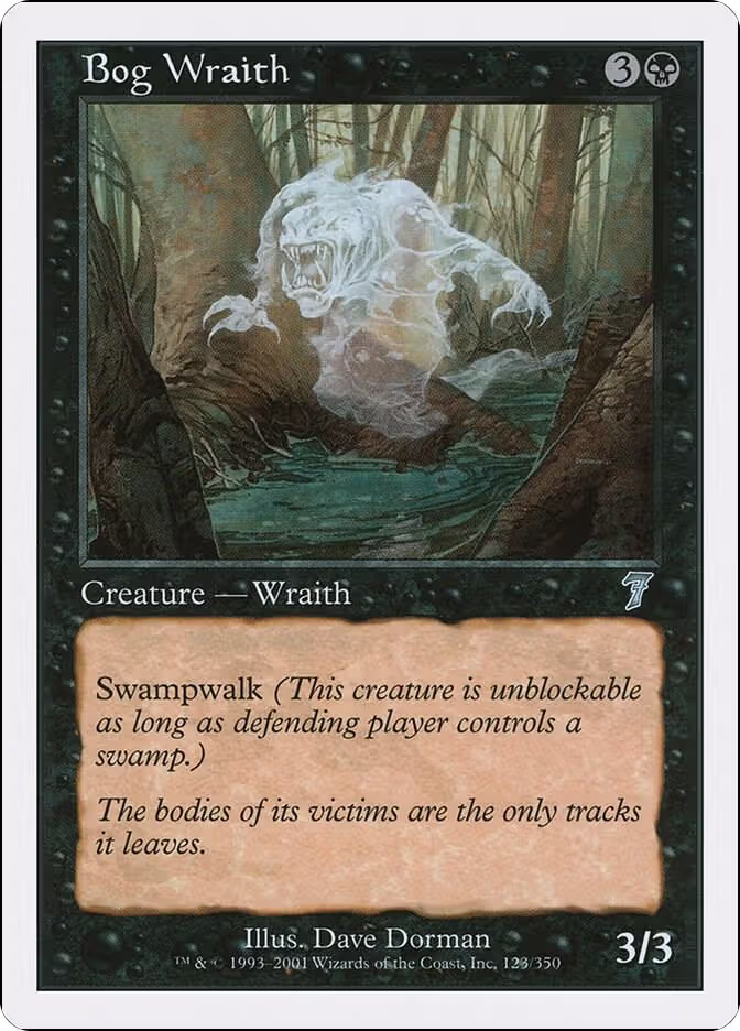Bog Wraith (123), 7th Edition — Magic card price