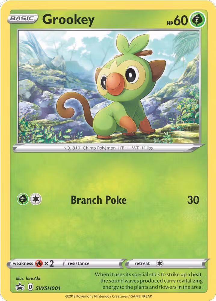 Grookey - SWSH001 (SWSH001), Sword & Shield Promo Cards — Pokémon card price