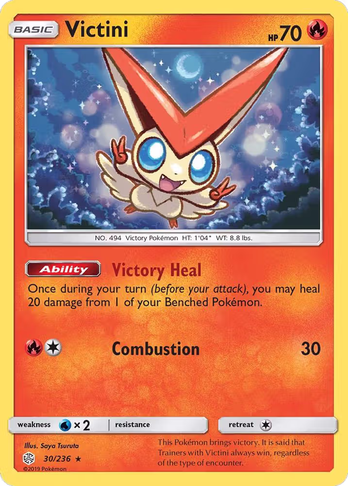 Victini (30/236), SM - Cosmic Eclipse — Pokémon card price