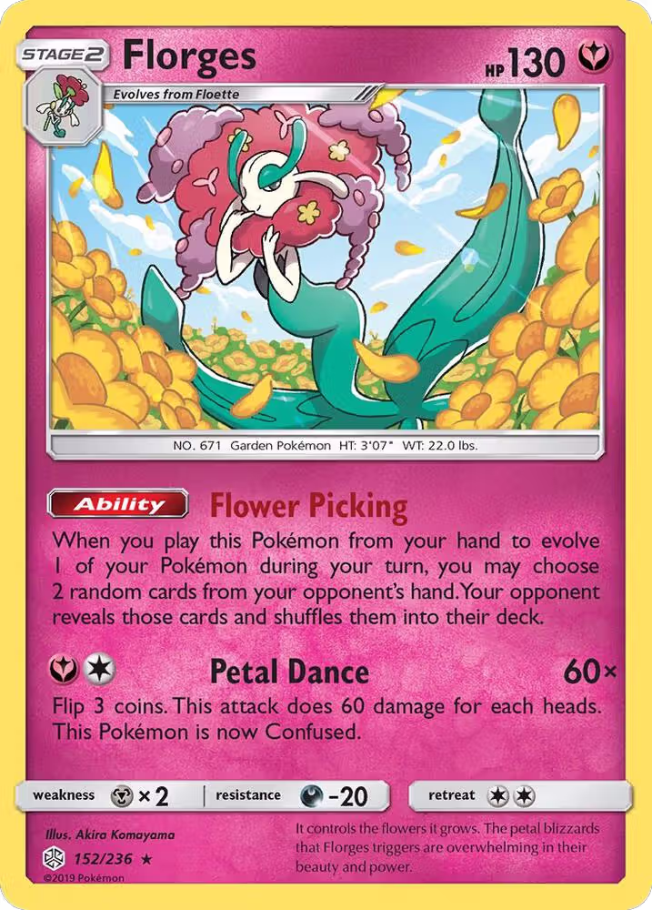 Florges (152/236), SM - Cosmic Eclipse — Pokémon card price