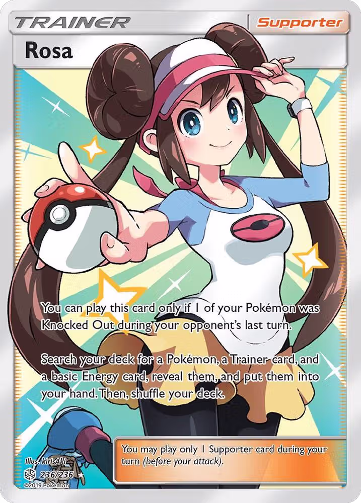 Rosa (Full Art) (236/236), SM - Cosmic Eclipse — Pokémon card price