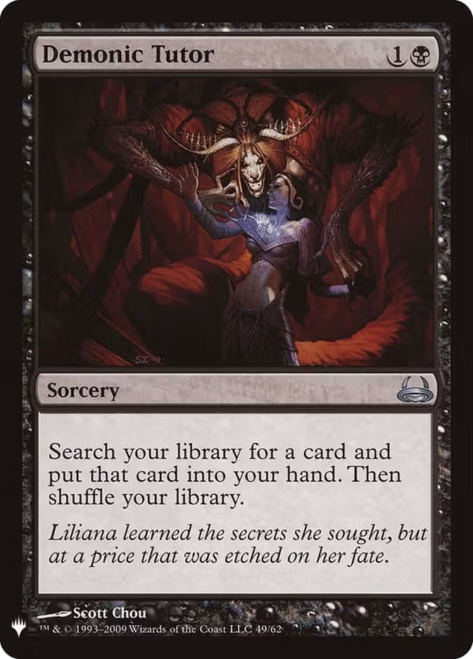 Demonic Tutor (DVD) (49), The List Reprints — Magic card price