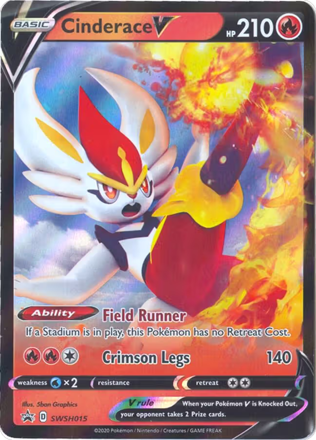 Cinderace V - SWSH015 (SWSH015), Sword & Shield Promo Cards — Pokémon card price