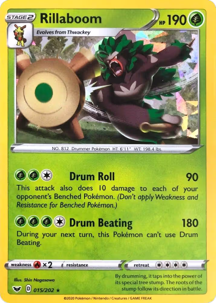 Rillaboom - 015/202 (Cracked Ice Holo) (015/202), Deck Exclusives — Pokémon card price
