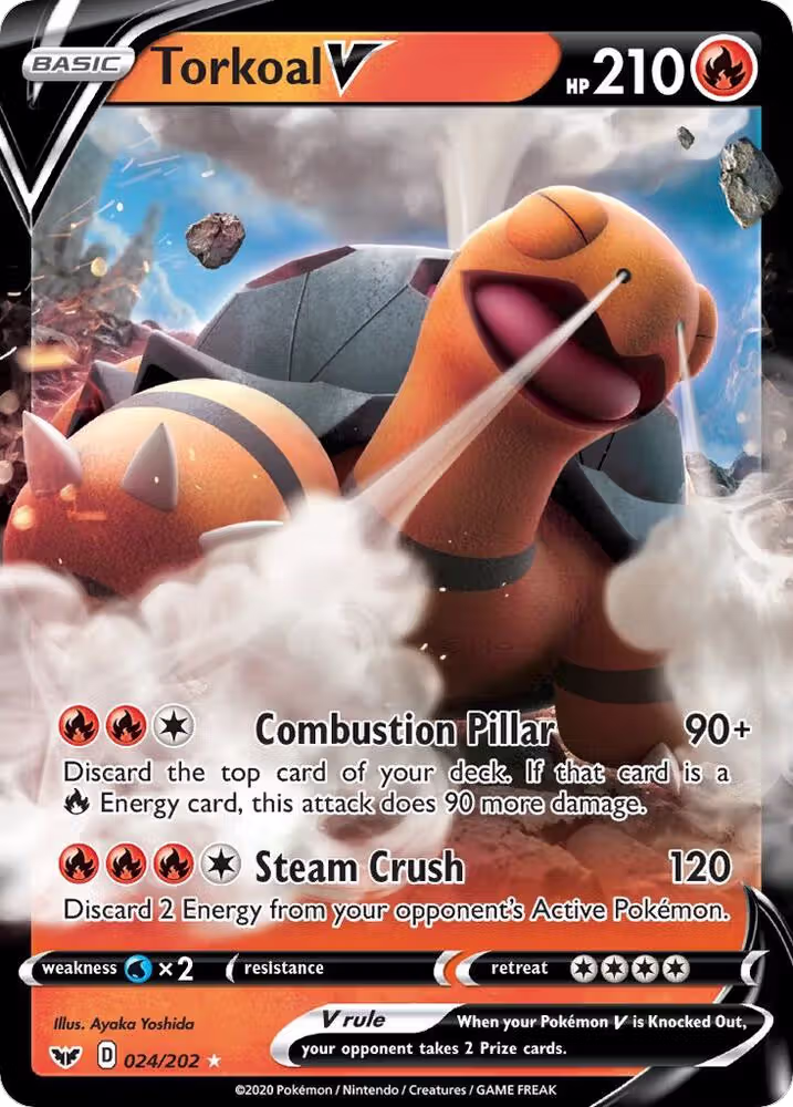 Torkoal V (024/202), Sword & Shield Base Set — Pokémon card price