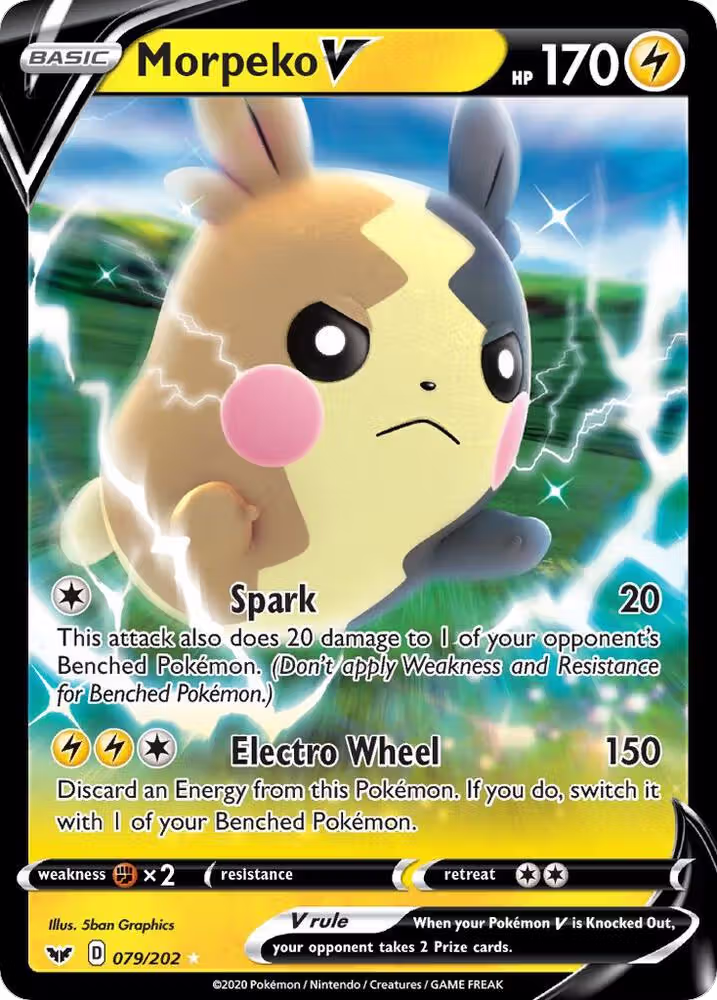 Morpeko V (079/202), Sword & Shield Base Set — Pokémon card price