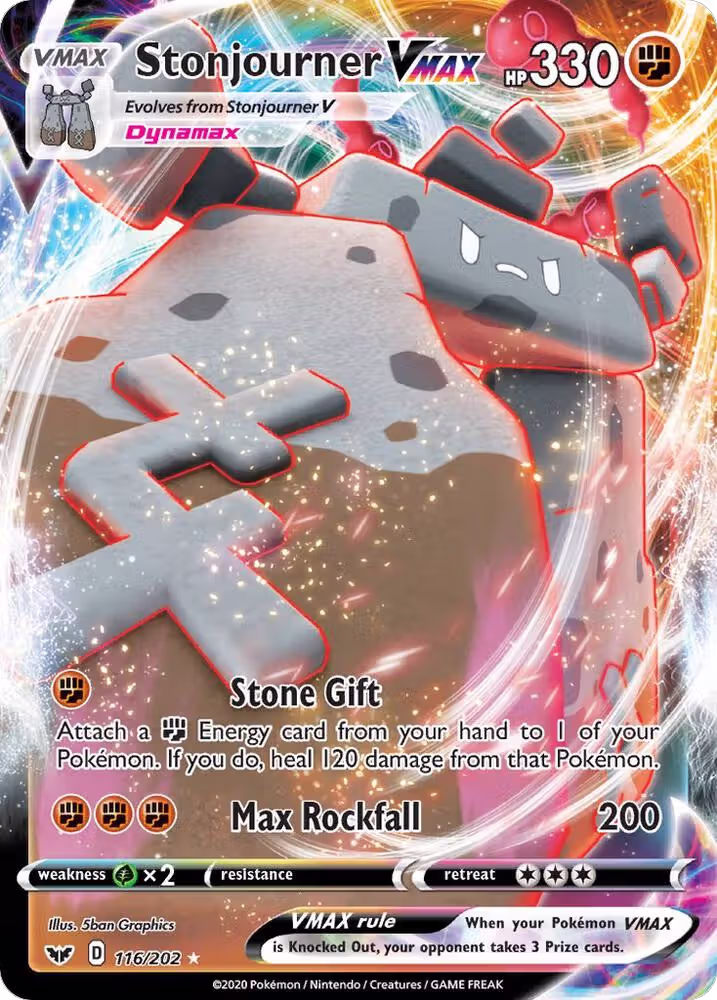 Stonjourner VMAX (116/202), Sword & Shield Base Set — Pokémon card price