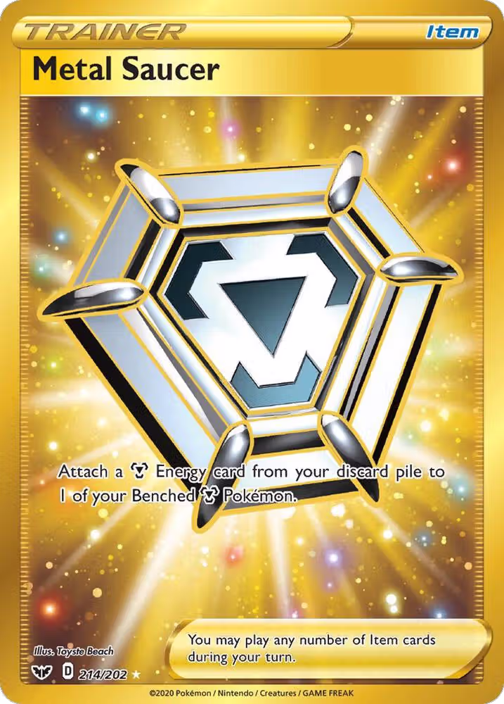 Metal Saucer (Secret) (214/202), Sword & Shield Base Set — Pokémon card price