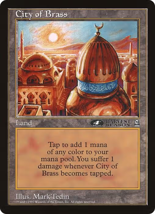 City of Brass (4th Place) (Arena League), Oversize Cards — Magic card price