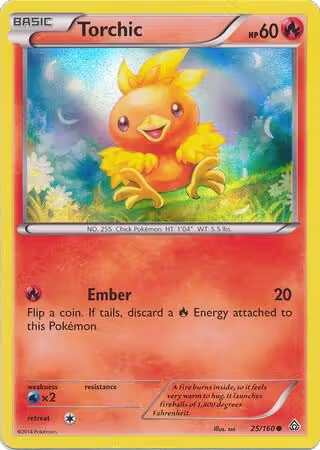 Torchic - 25/160 (Sheen Holo) (025/160), Miscellaneous Cards & Products — Pokémon card price