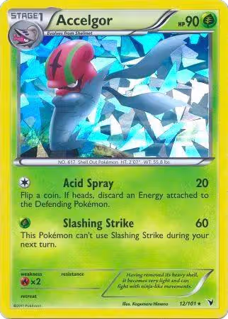 Accelgor - 12/101 (Cracked Ice Holo) (012/101), Deck Exclusives — Pokémon card price