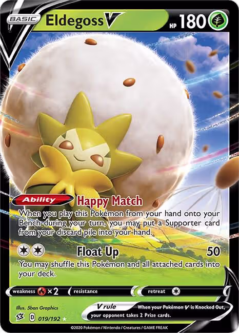 Eldegoss V (019/192), Rebel Clash — Pokémon card price