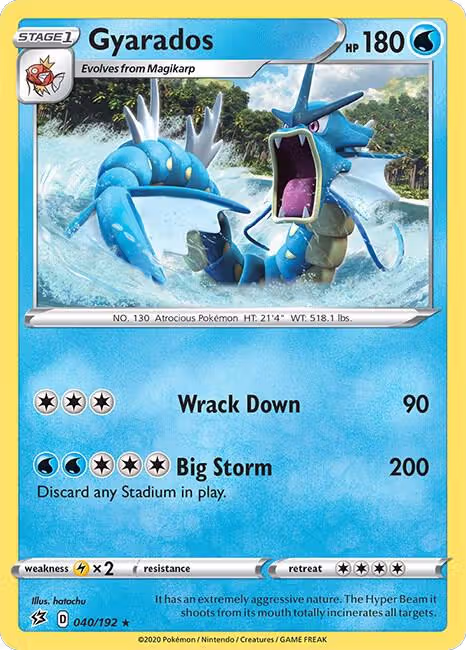 Gyarados (040/192), Rebel Clash — Pokémon card price