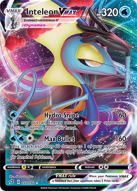 Inteleon VMAX (050/192), Rebel Clash — Pokémon card price
