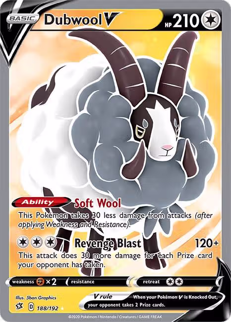Dubwool V (Full Art) (188/192), Rebel Clash — Pokémon card price