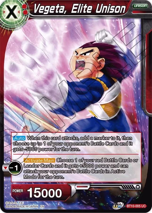 Vegeta, Elite Unison (BT10-005), Rise of the Unison Warrior — DB Super card price