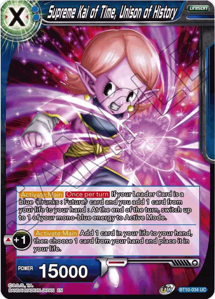 Supreme Kai of Time, Unison of History (BT10-034), Rise of the Unison Warrior — DB Super card price
