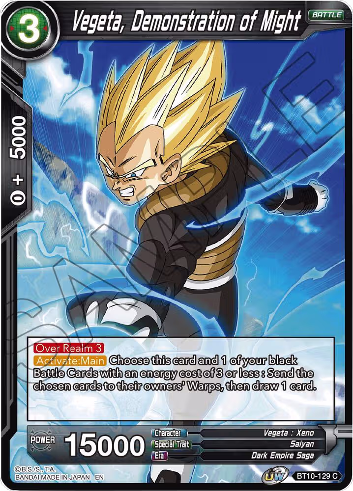 Vegeta, Demonstration of Might (BT10-129), Rise of the Unison Warrior — DB Super card price