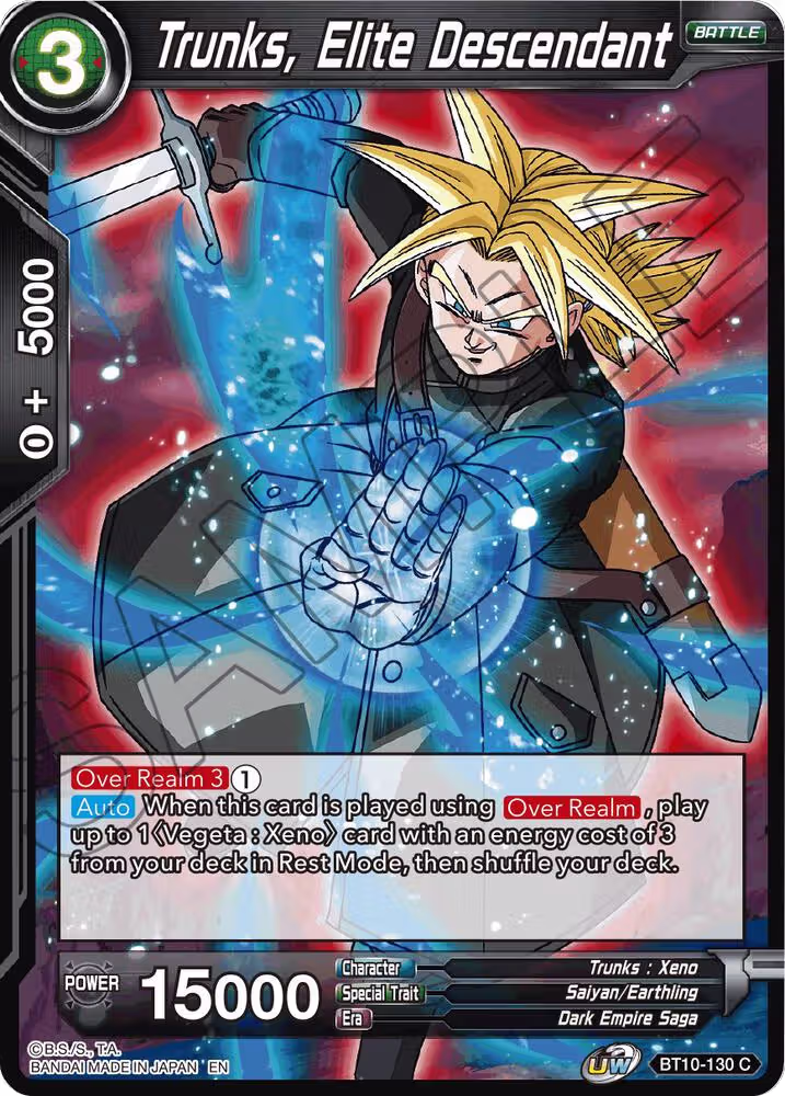 Trunks, Elite Descendant (BT10-130), Rise of the Unison Warrior — DB Super card price